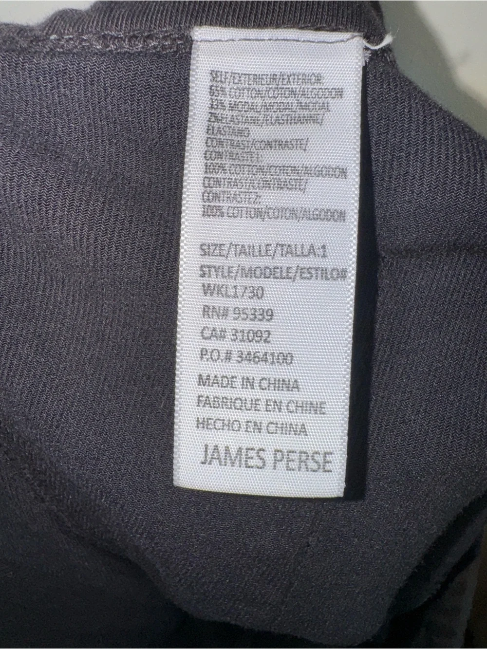 James Perse Standard Dark Gray Utility Cargo Jogger Pants Size 1